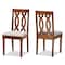 Baxton Studio Cherese Modern and Contemporary Grey Fabric and Walnut Brown Finished Wood 2-Piece Dining Chair Set 183-10545-Zoro - alternate 1